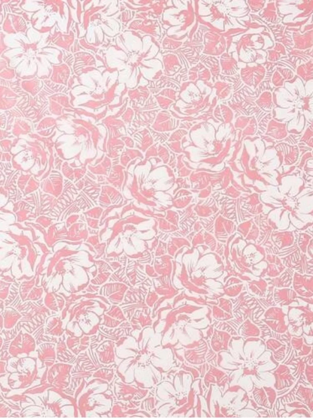 Pink & White Floral Neck Scarf - Women's Accessory 27.5”